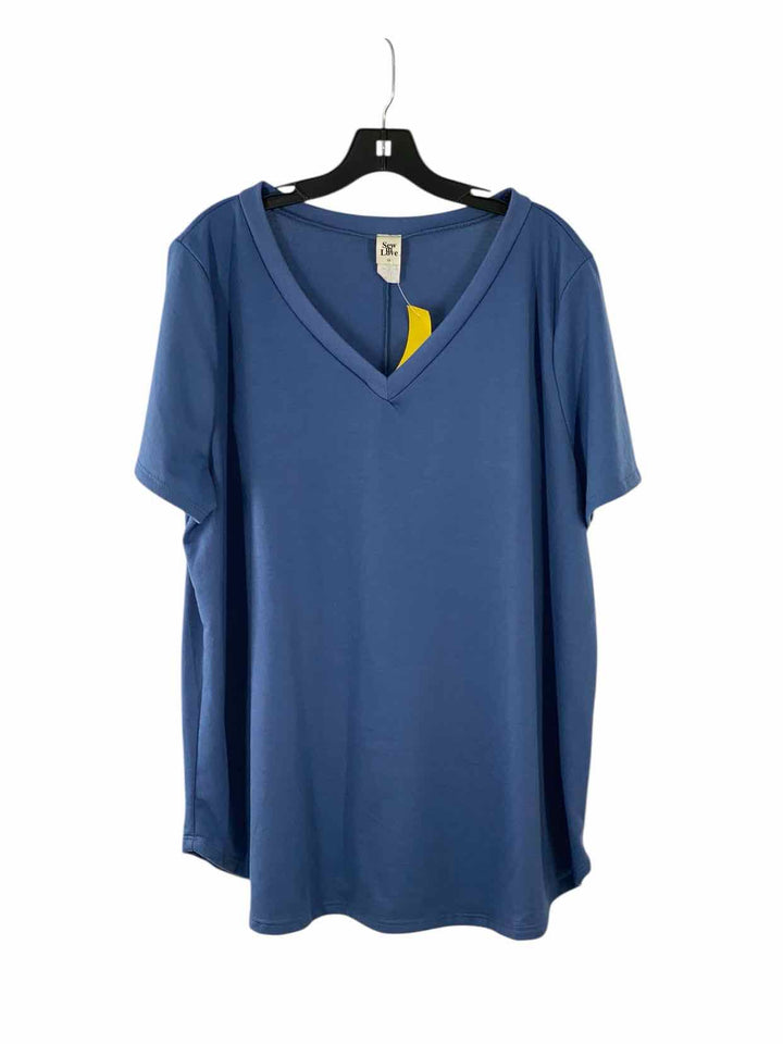 Sew in Love Size 3X Blue Short Sleeve Shirts