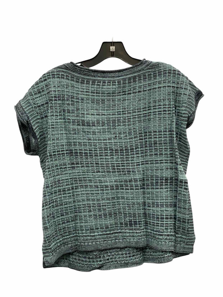 Garnet Hill Size M Blue Short Sleeve Shirts