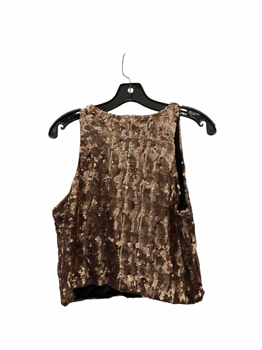 Bar III Size L Rose Gold sequined Tank Top