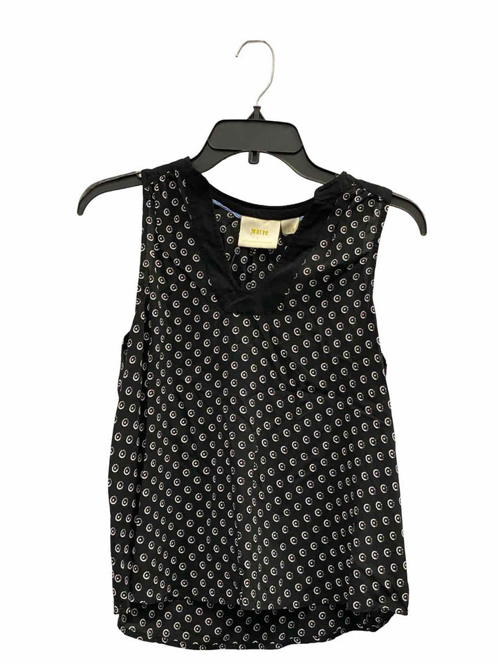 Maeve Size 4 Black White Dots Tank Top