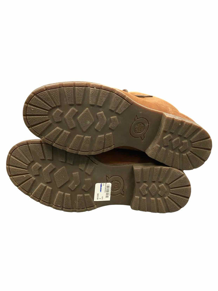 Born Shoe Size 8.5 Brown Leather Combat Moto Biker Lace-Up Boots(Ankle)