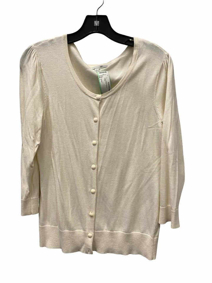 Halogen Size L Cream Long Sleeve Shirts