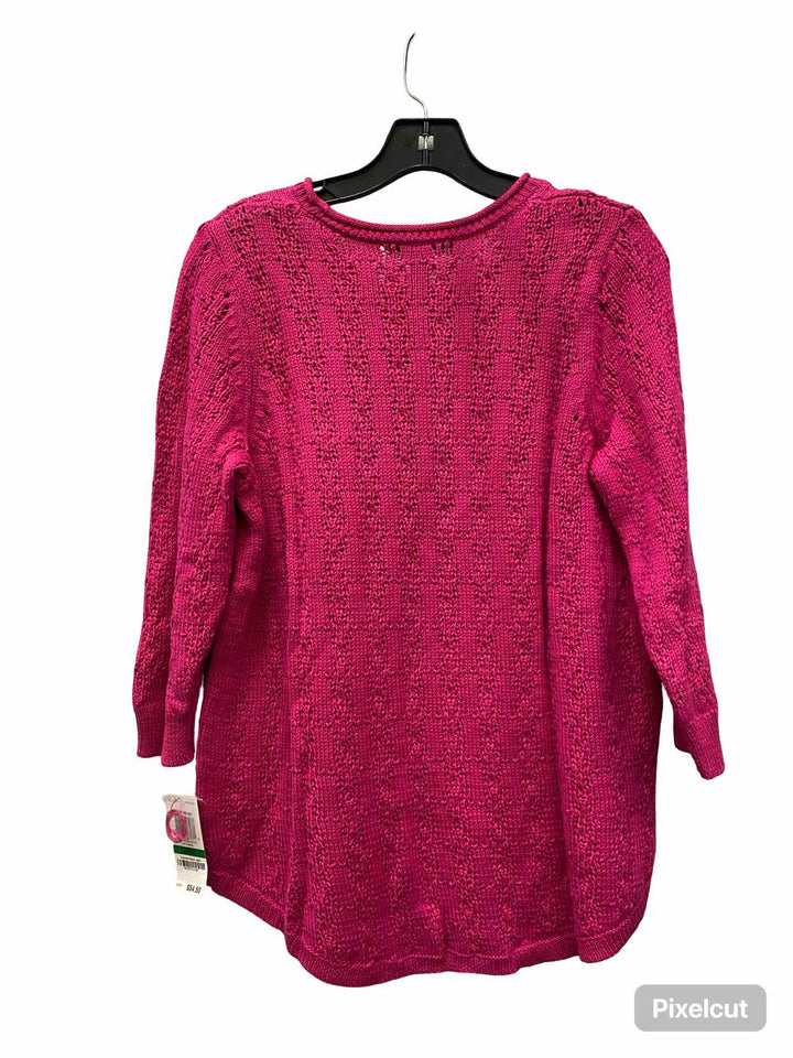 Style & Co Size L Fuschia Sweater