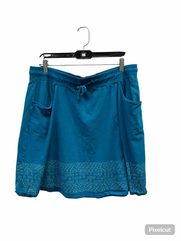 Toad & Co. Size XL Blue Skirt