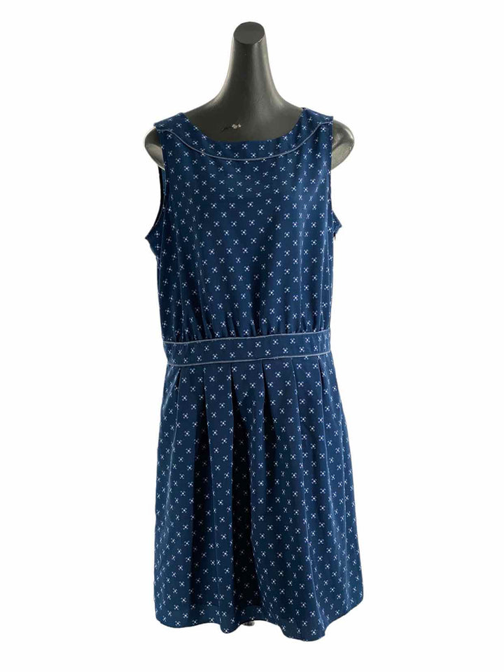 Tommy Hilfiger Size 18 Dark Blue White Print Dress