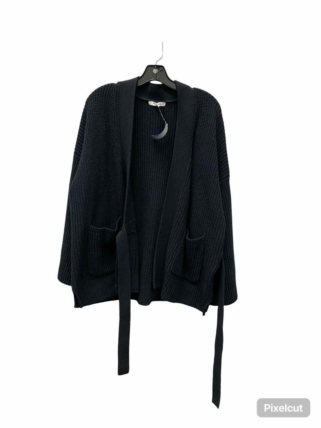 MadeWell Size M Black Knit 70% Cotton Sweater