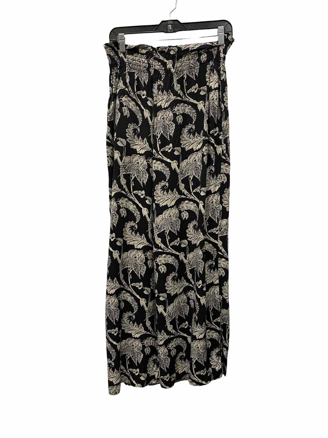 Peruvian Connection Size M Black White Floral Pants