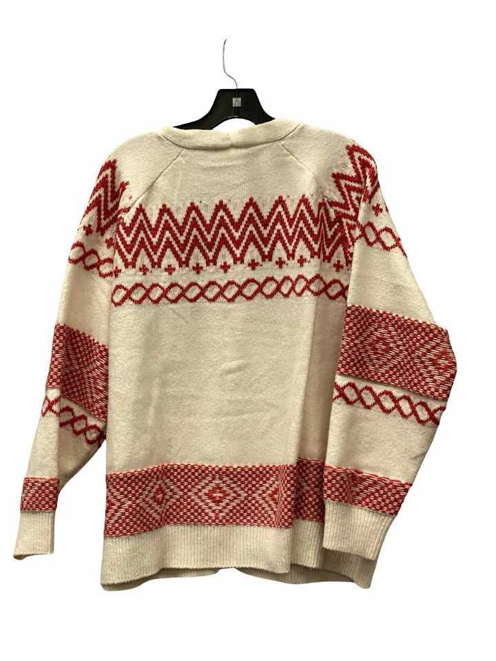 Maurices Size 2X Red White Sweater