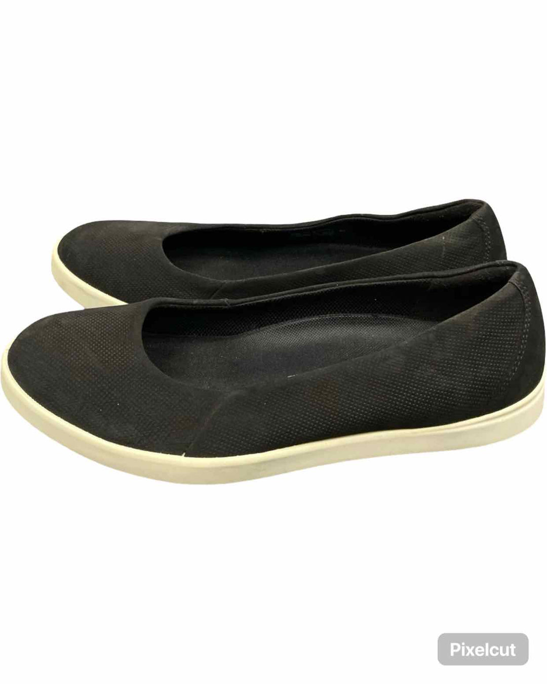 Ecco Shoe Size 40 Black Leather Flats