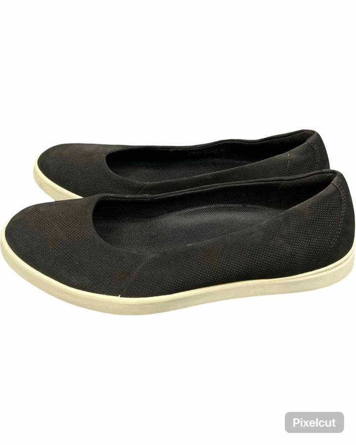 Ecco Shoe Size 40 Black Leather Flats
