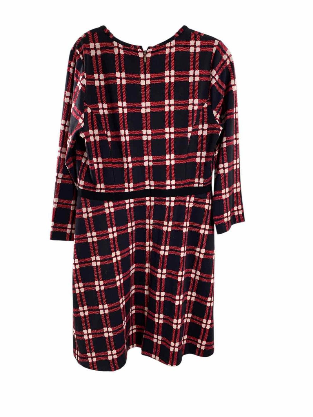 Draper James Size L Black Pink Plaid Dress