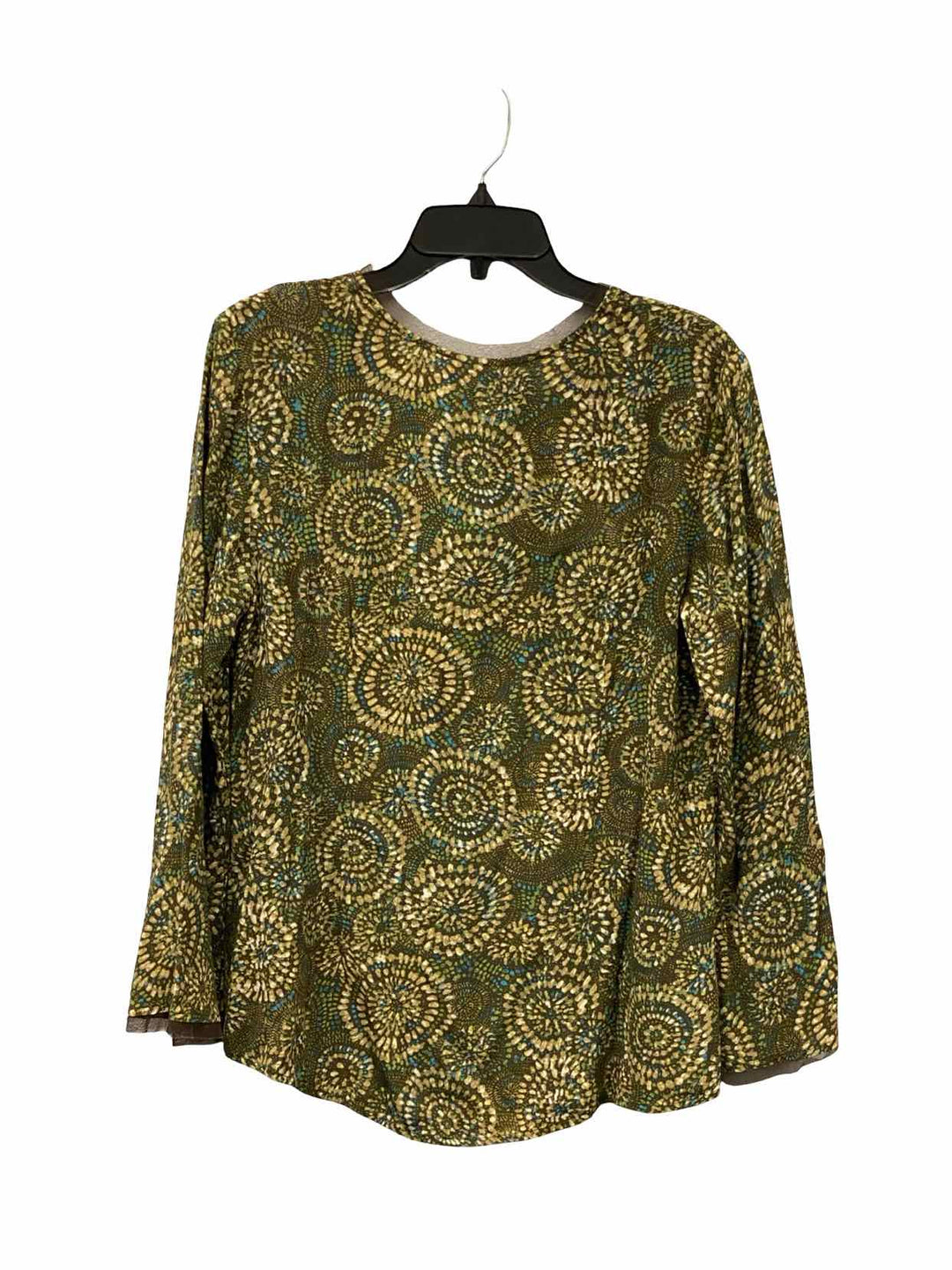 J Jill Size L Green Long Sleeve Shirts