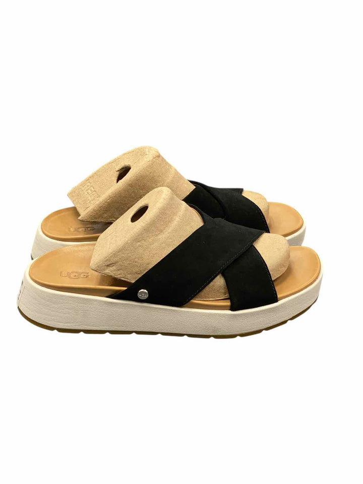 UGG Shoe Size 7 Black Tan Sandals