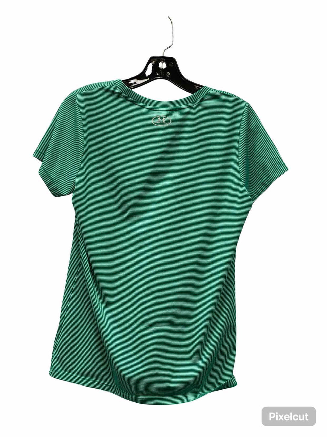 Under Armour Size M Green Striped Athletic Short Sleeve