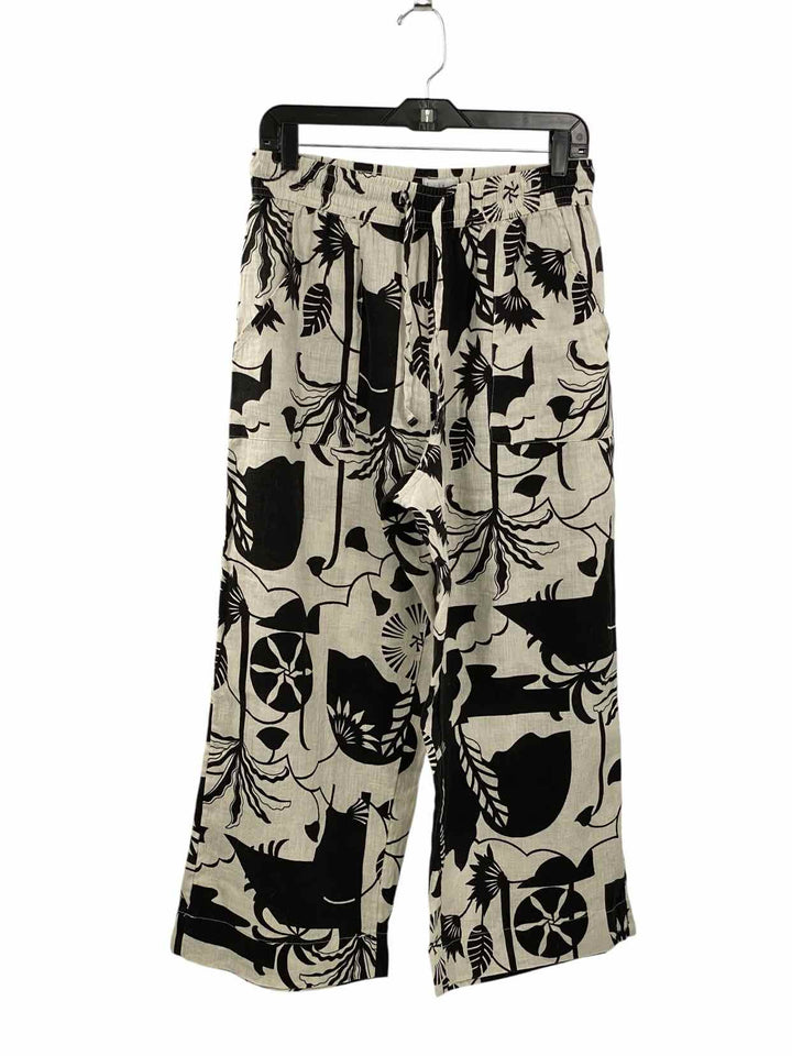 Nicole by Nicole Miller Size M White Black Print Pants