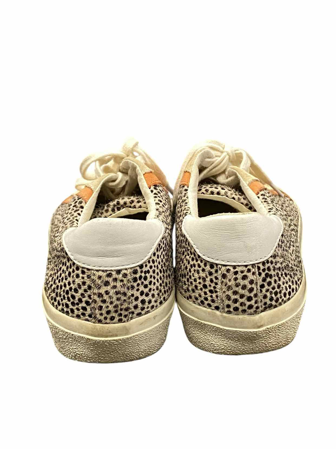 Madewell Shoe Size 8 Beige Orange Fur & Leather Sneakers