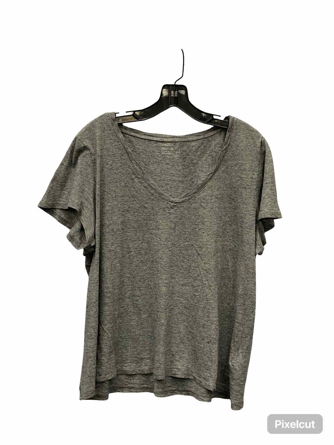 MadeWell Size L Gray 100% cotton T-shirt