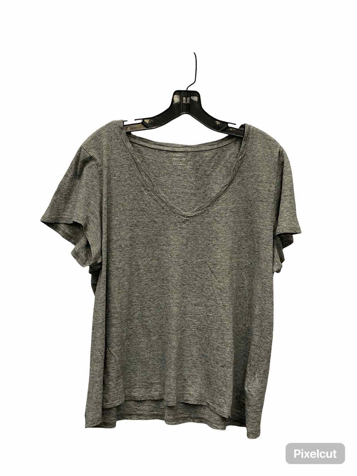 MadeWell Size L Gray 100% cotton T-shirt