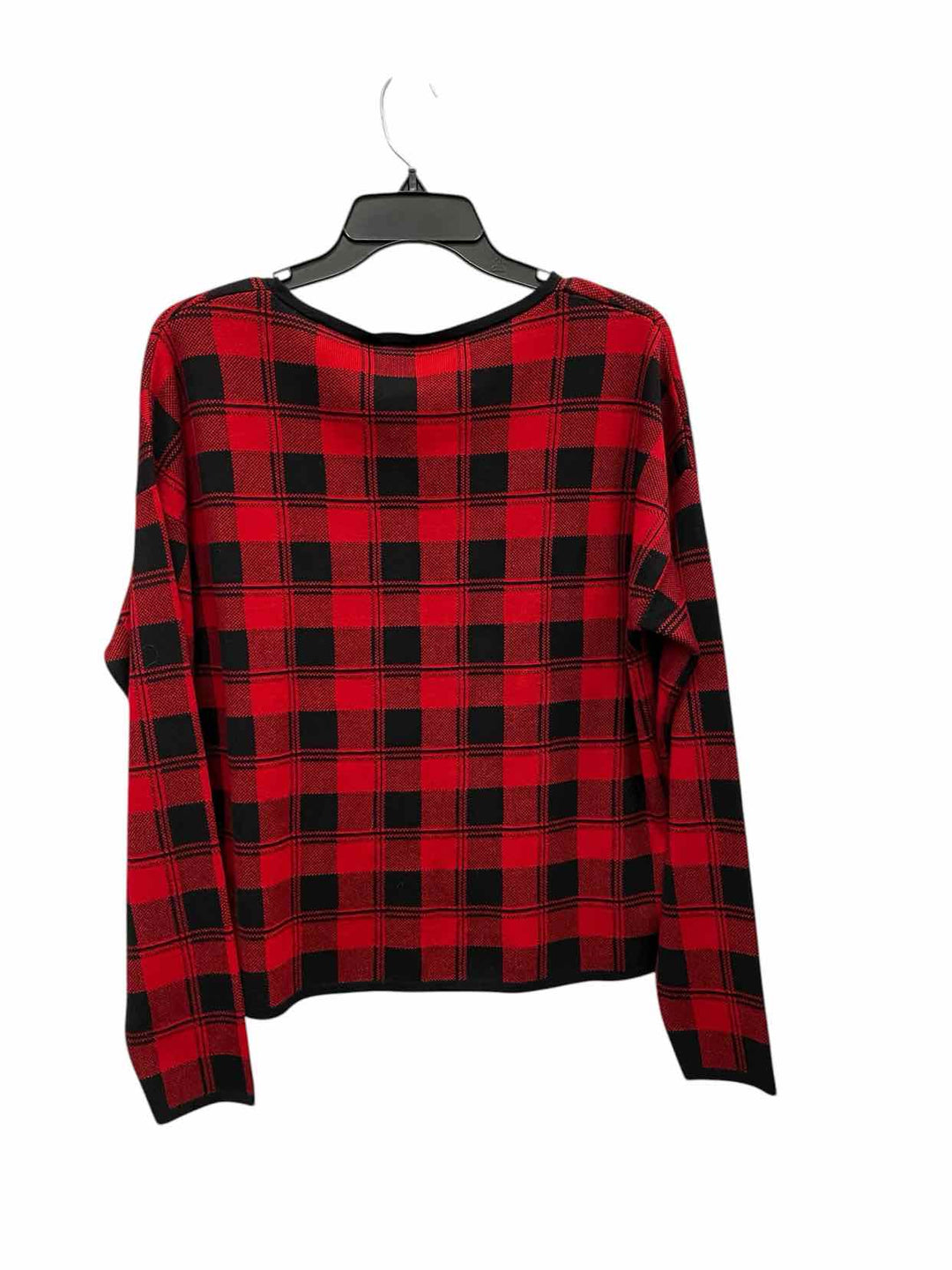 Natural Reflections Size M Red Black Plaid Sweater