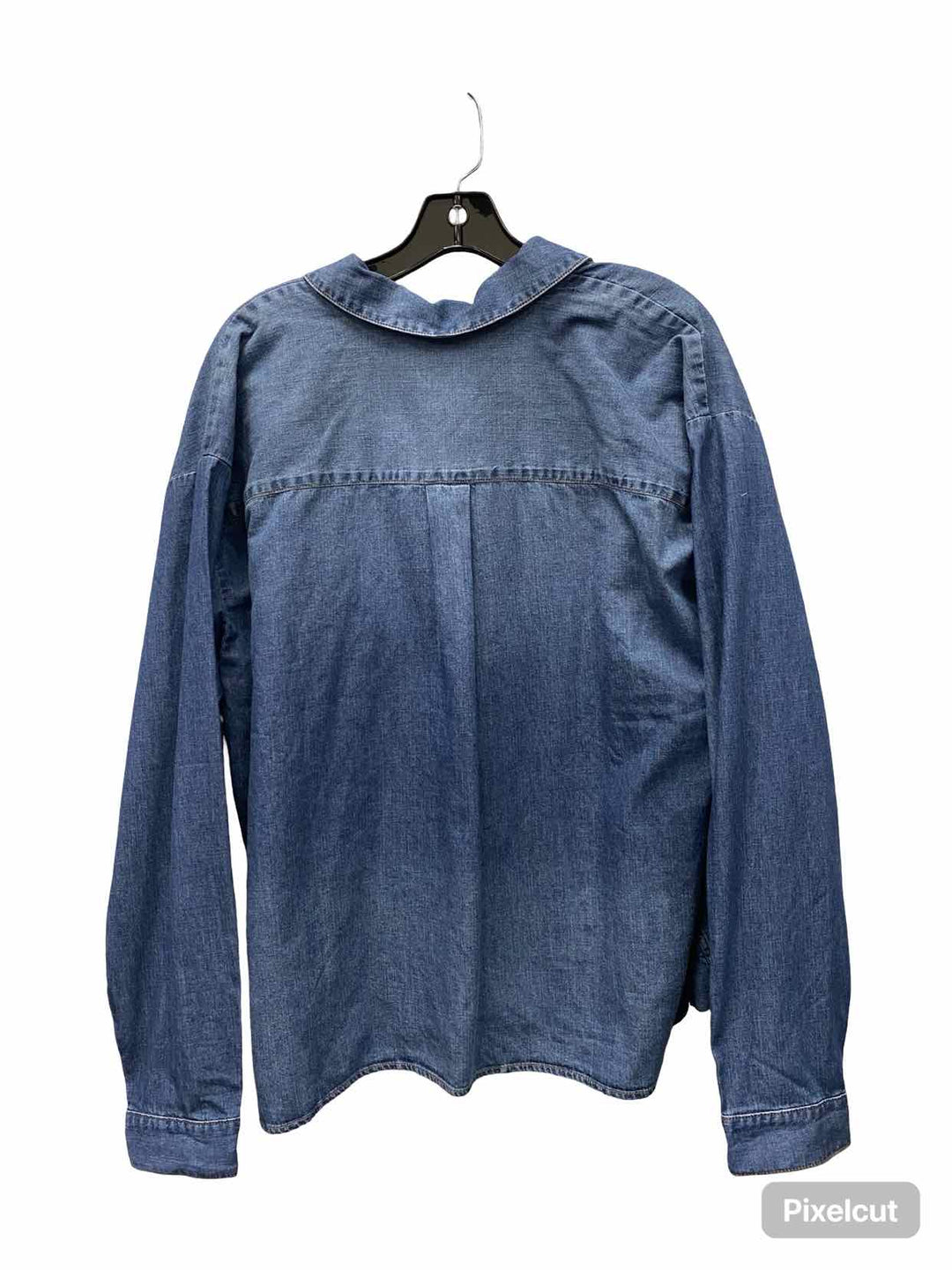 J Jill Size L Blue Long Sleeve Shirts