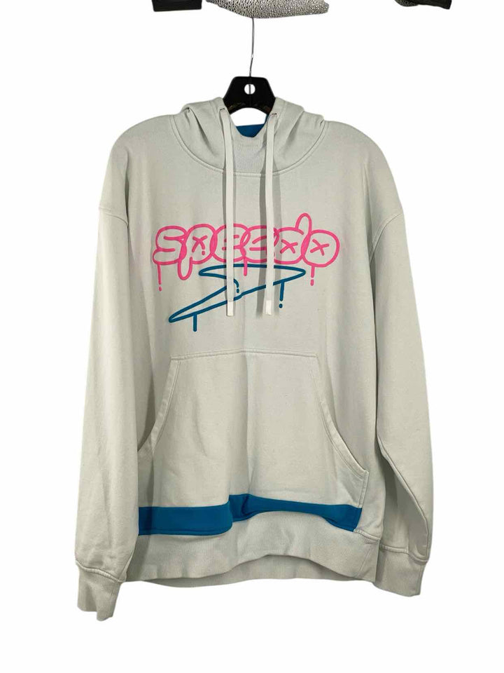 Speedo Size M White/Pink Blue Sweatshirt