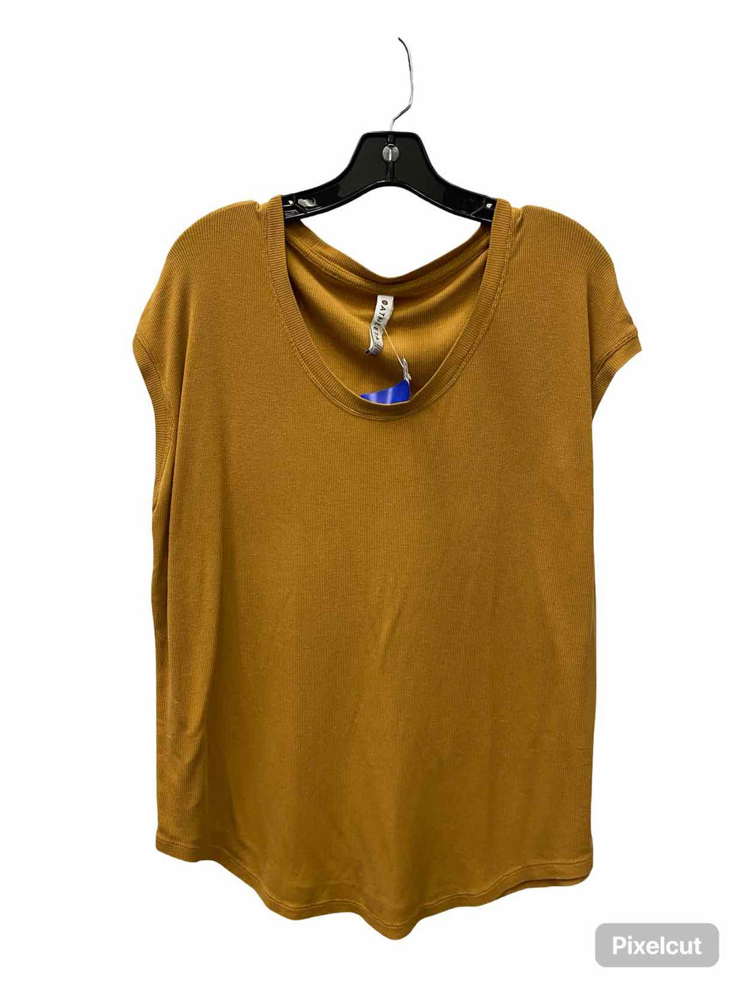 Athleta Size M Yellow Ribbed Tank Top