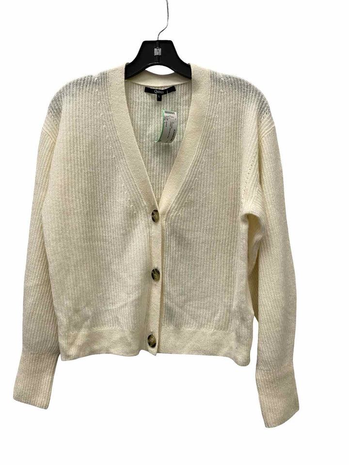 Quince Size L Cream 52% Merino Wool Sweater