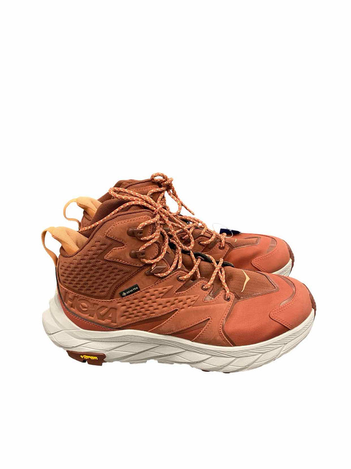 Hoka Shoe Size 11 Hot Sauce/Cherry Mahogany waterproof Boots(Ankle)