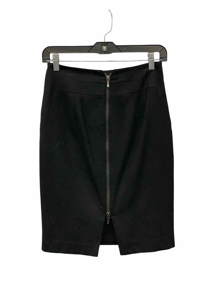Banana Republic Size 0 Black 97% Wool Skirt