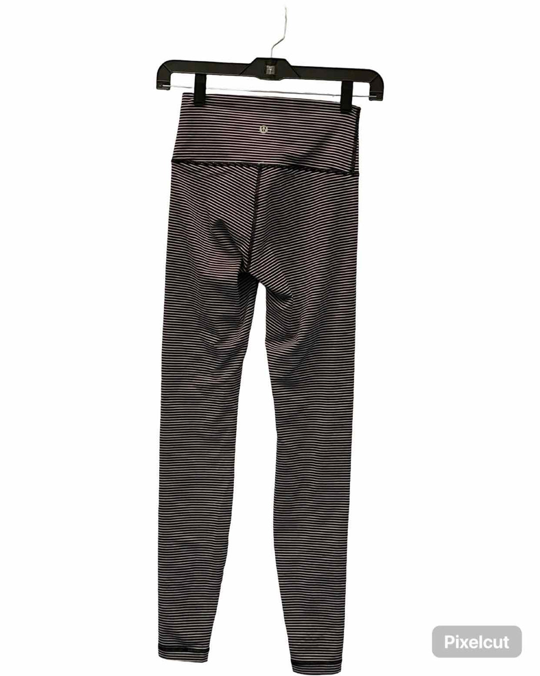 Lululemon Size 4 Black White Striped Athletic Pants