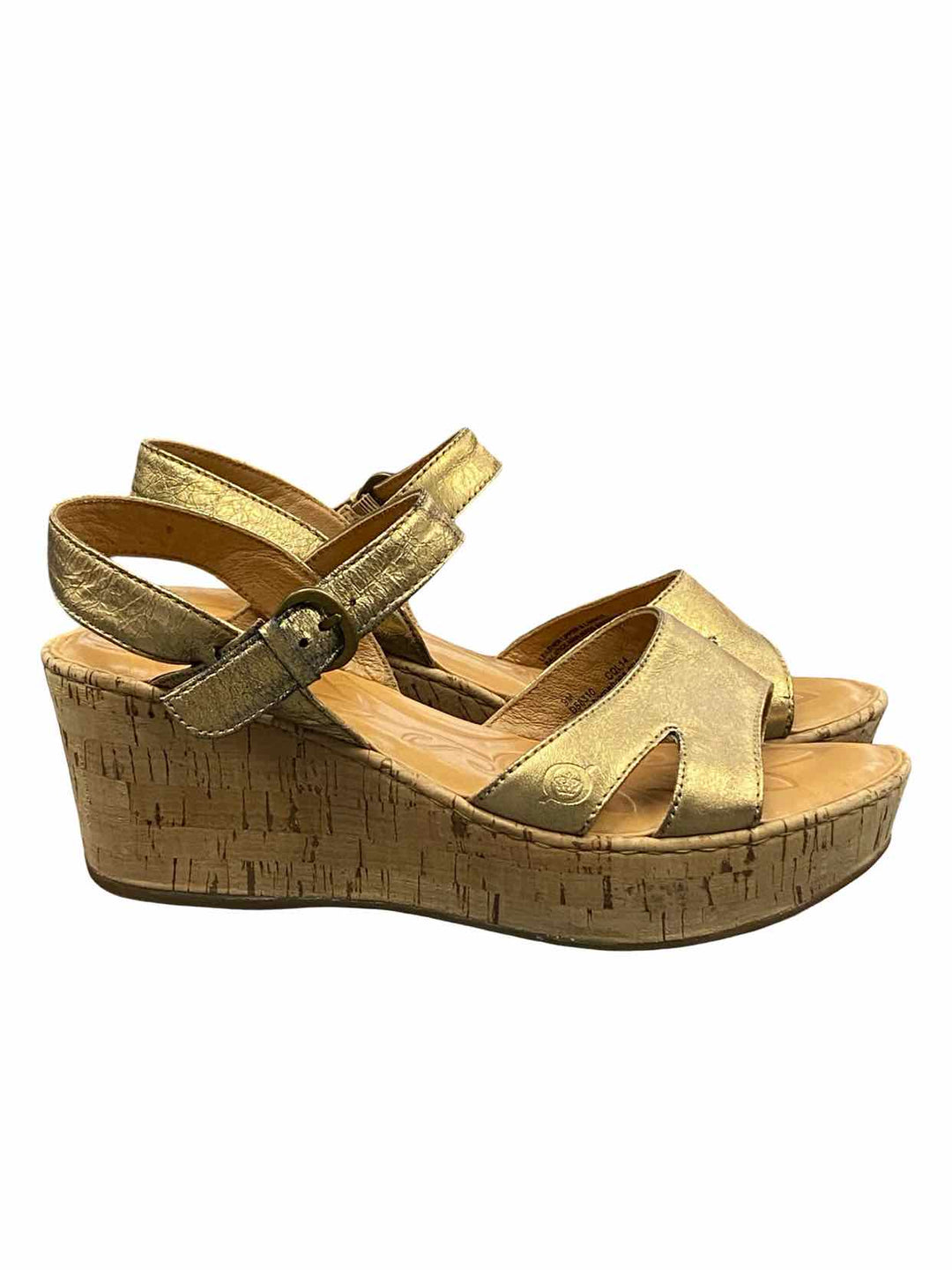 Born Shoe Size 9 Gold Wedge Sandals