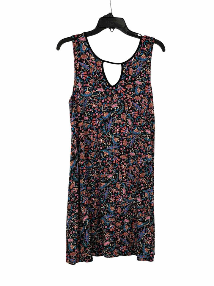 Salaam Size M Pink Black Floral Dress