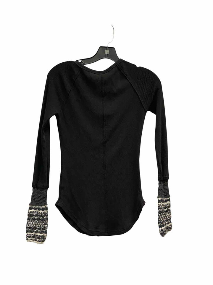 Free People Size S Black Long Sleeve Shirts