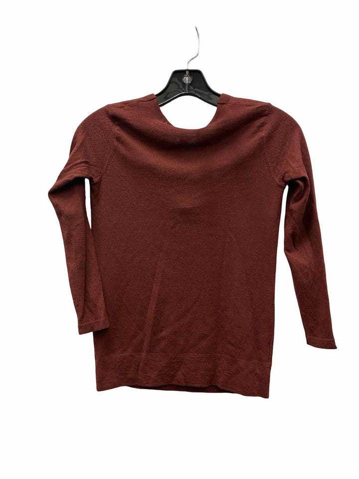 Ann Taylor Size XSP Burgundy 100% Merino Wool Sweater