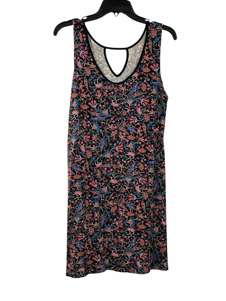 Salaam Size M Pink Black Floral Dress