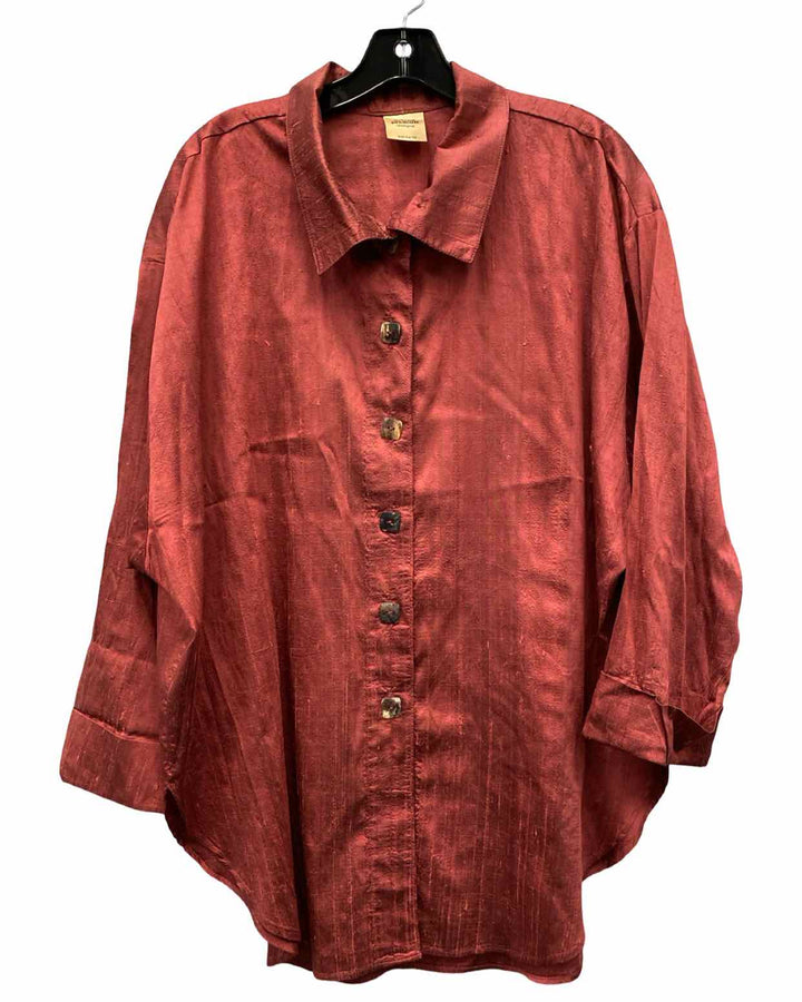 Arlene Prescott Size L Red Long Sleeve Shirts