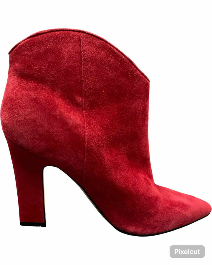 Marc Fisher Shoe Size 8 Red Faux Suede Pointed Boots(Ankle)