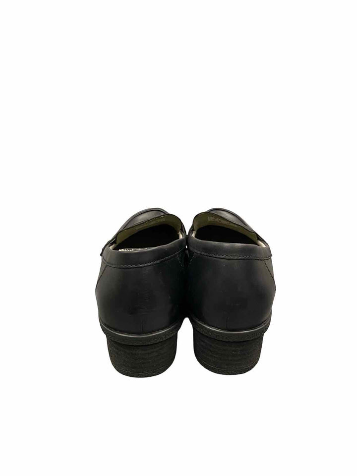 Dansko Shoe Size 38 Black Leather Danica Waterproof Loafers