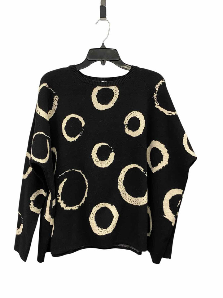 Marla Wynne Size S Black Tan Sweater