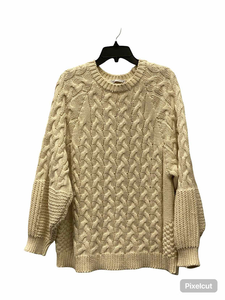ZARA Size L Cream Sweater