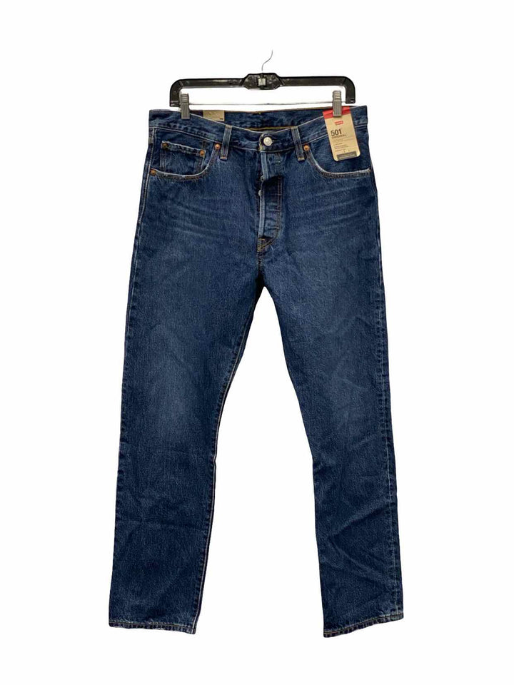 Levi's Size 32/30 Blue High Rise 100% cotton Straight Leg Jeans