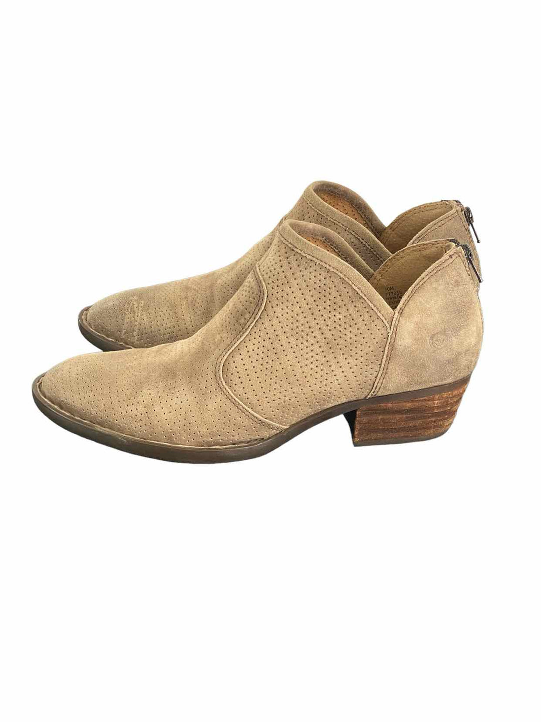 Born Shoe Size 10 Taupe Leather Boots(Ankle)