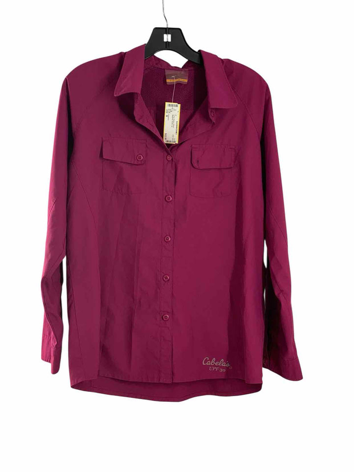 Cabela's Size M Magenta Long Sleeve Shirts