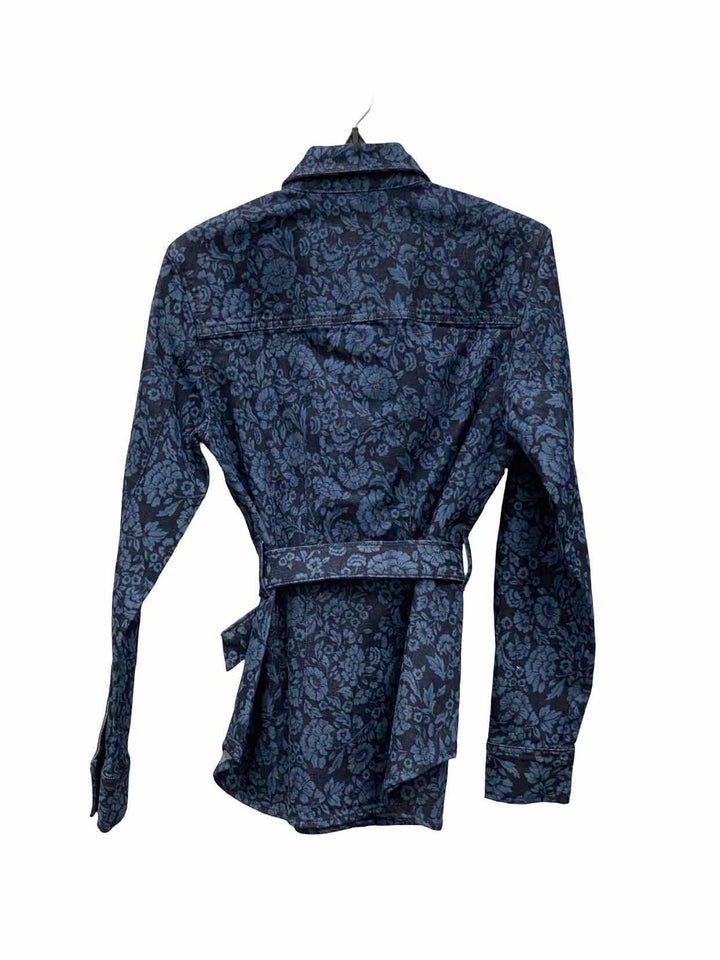 Ann Taylor Size MT Denim Floral Jacket