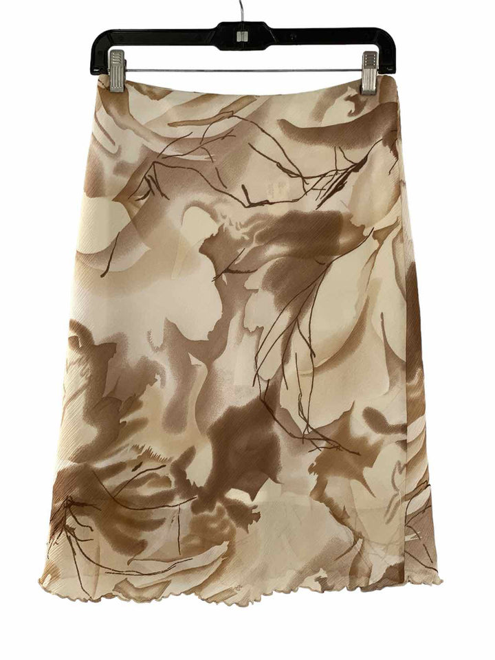 Paris Botique Size 40(M) Beige Print Skirt