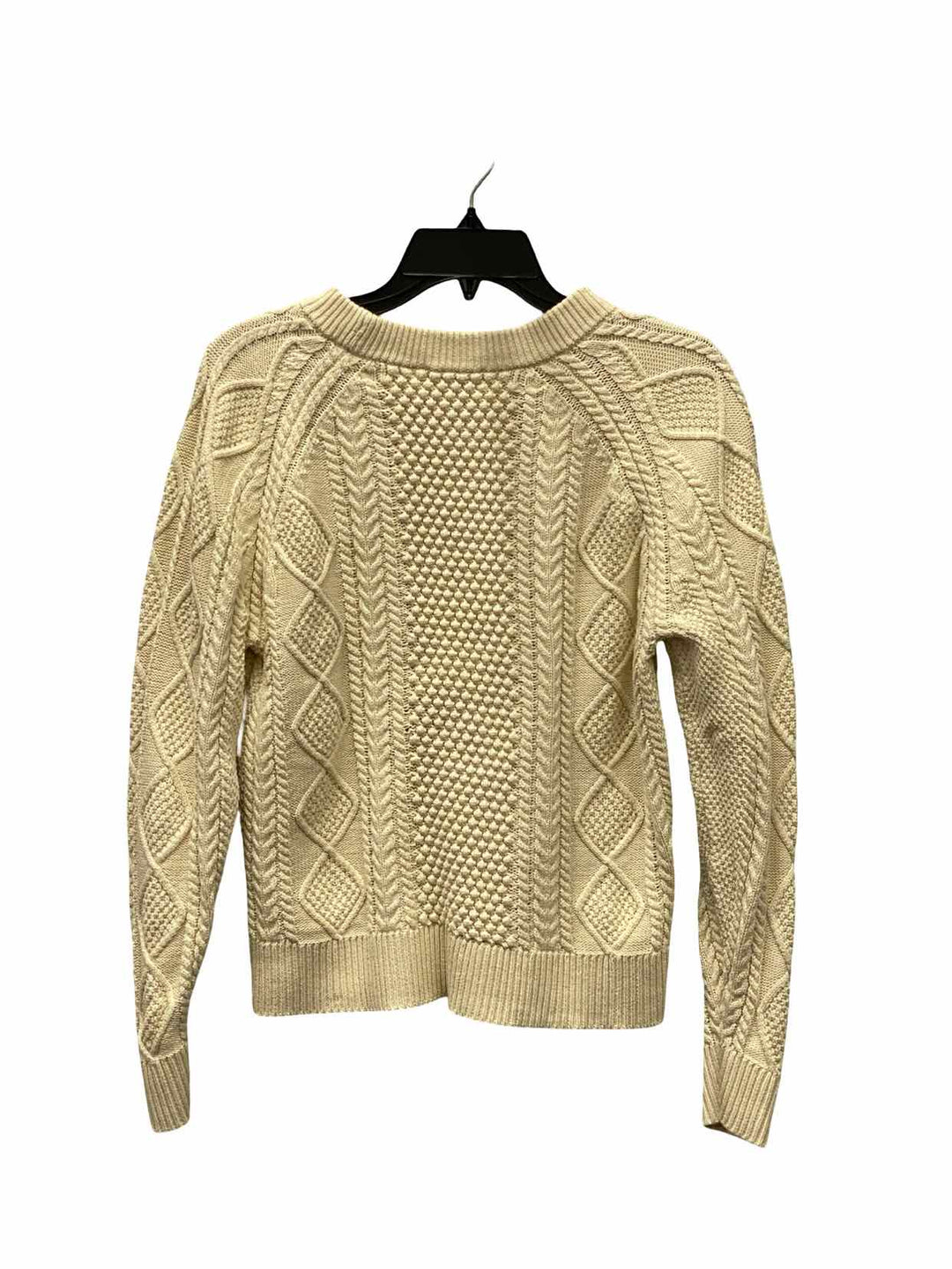 J Crew Size S Cream Cable Knit 100% cotton Sweater