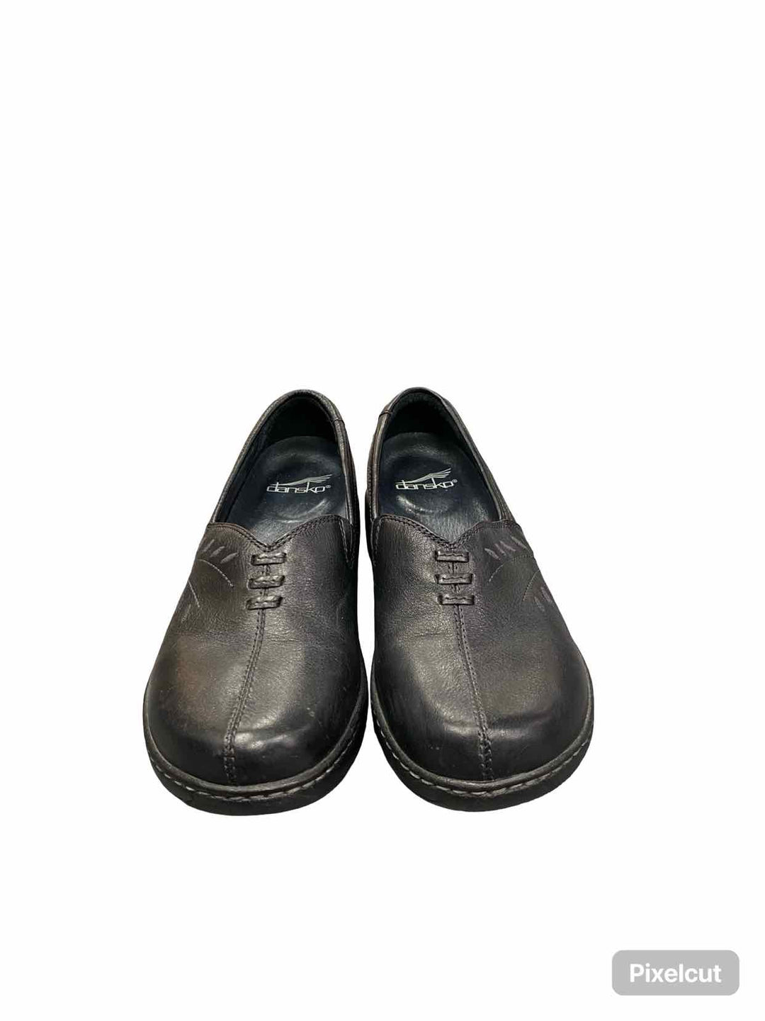 Dansko Shoe Size 38 Black Leather Abigail Clogs