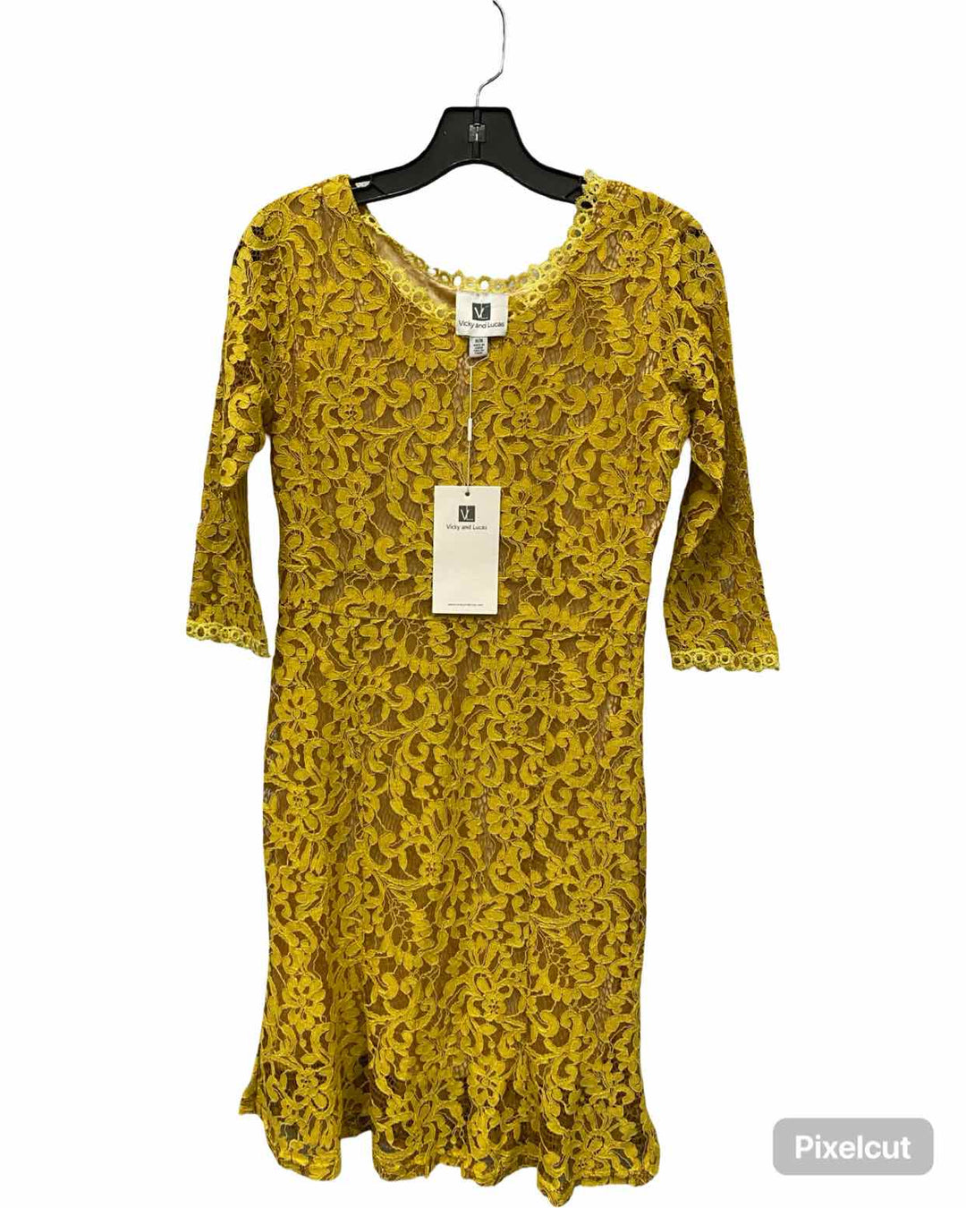 Vicky and Lucas Size M Yellow Lace Dress