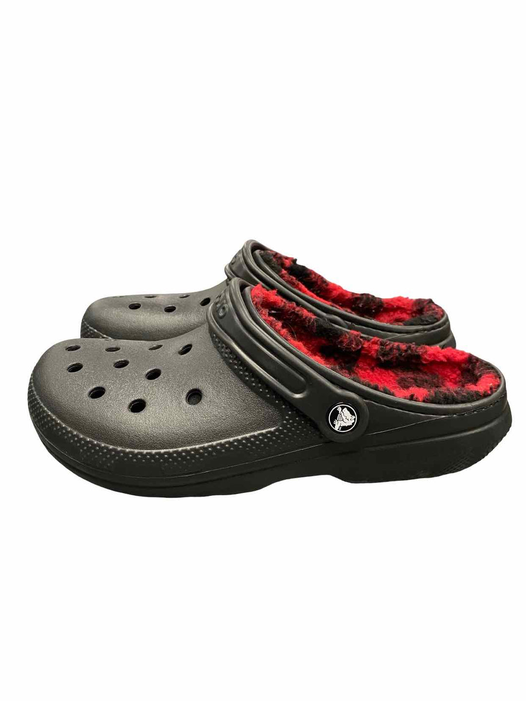 Crocs Shoe Size 9 Black Red Lined Flats