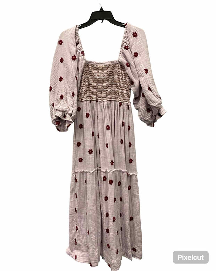 Free People Size S Purple Red Flowers Dress